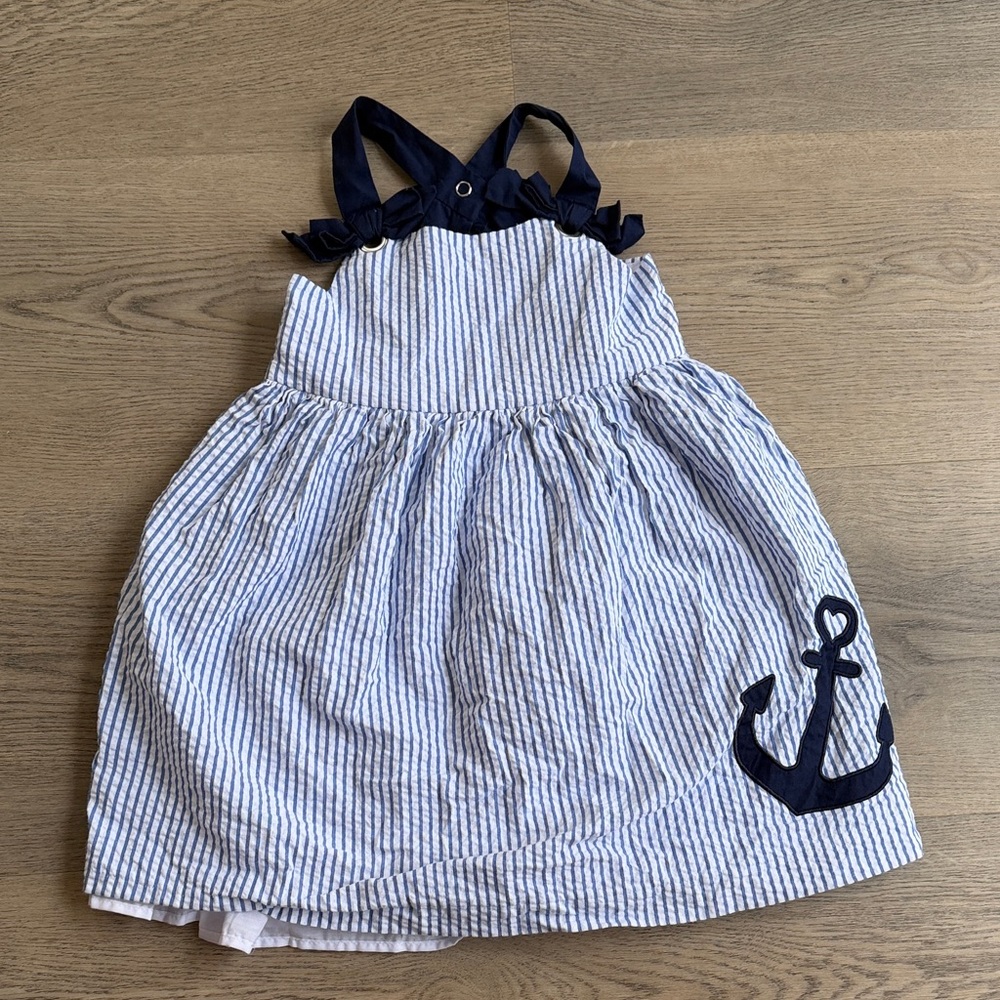 Striped Navy & White Anchor Sundress